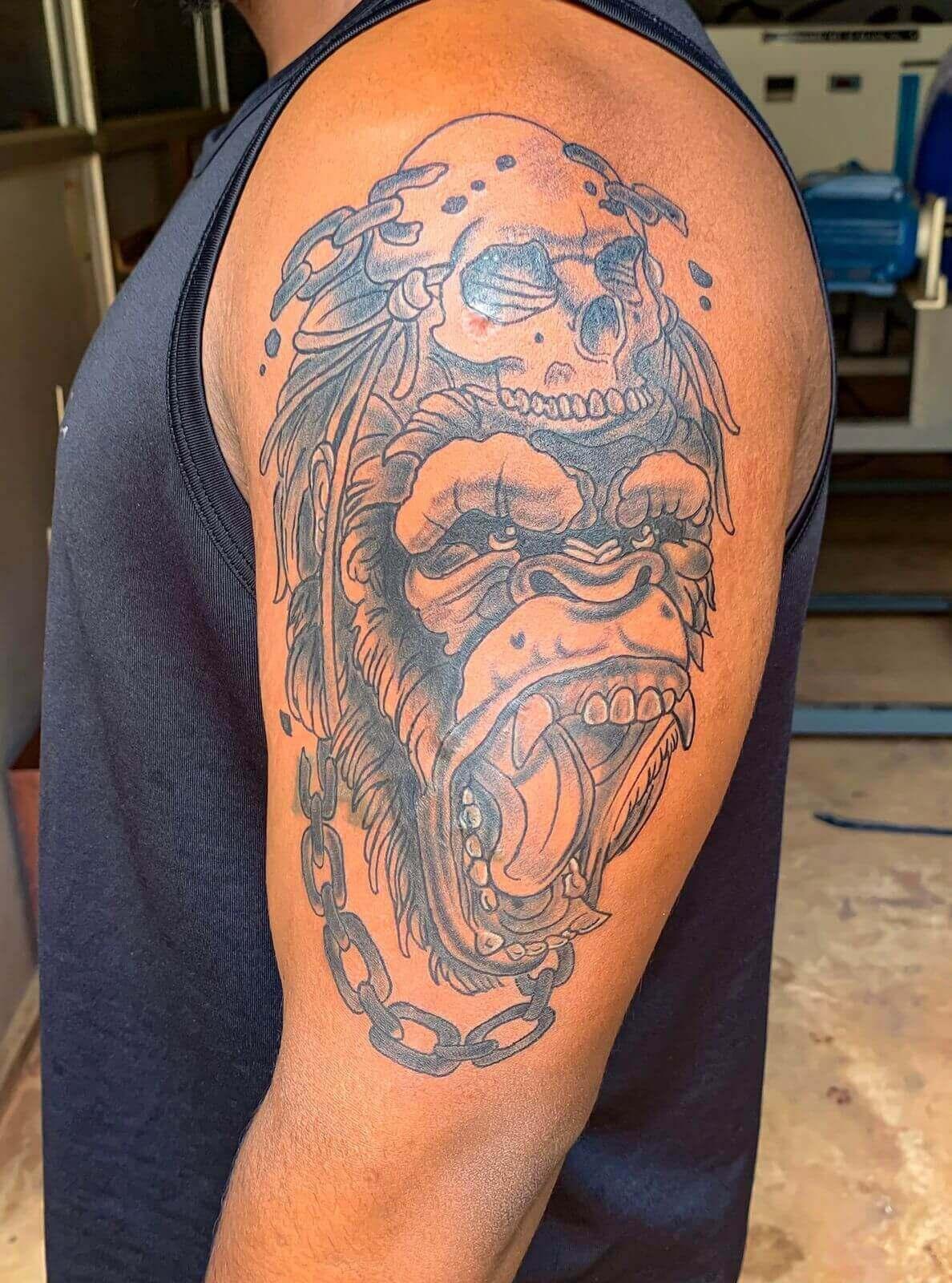 customskinink monkey king tattoo